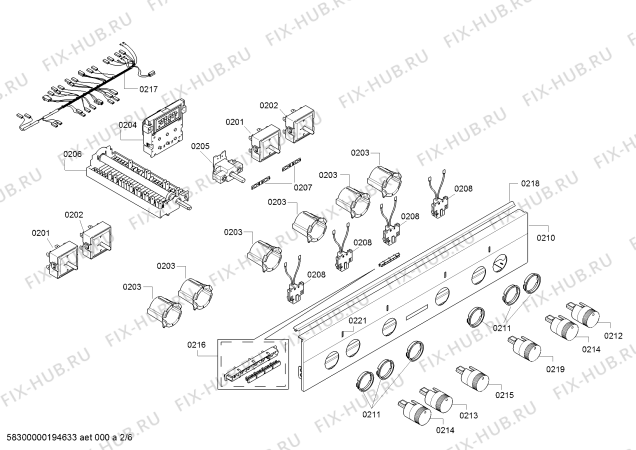 Схема №5 HA744240 с изображением Ручка конфорки для электропечи Siemens 00636843