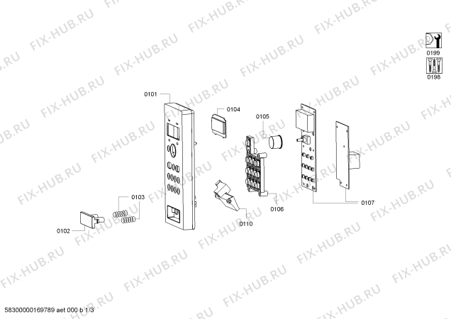 Схема №3 HF15M240 с изображением Дверь для микроволновки Siemens 00745270