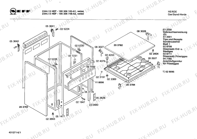 Схема №3 195306748 A-2344.13HEF с изображением Переключатель для плиты (духовки) Bosch 00029152