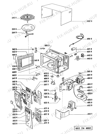 Схема №1 MWD 2920 BL с изображением Стекло для микроволновки Whirlpool 481945058027