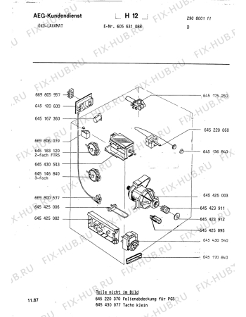 Взрыв-схема стиральной машины Aeg LAVOEKO - Схема узла Electrical equipment 268