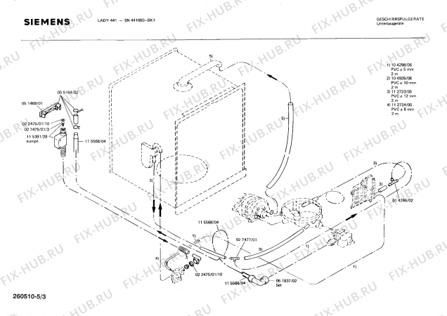 Схема №4 SN441046 с изображением Панель для посудомоечной машины Siemens 00113603