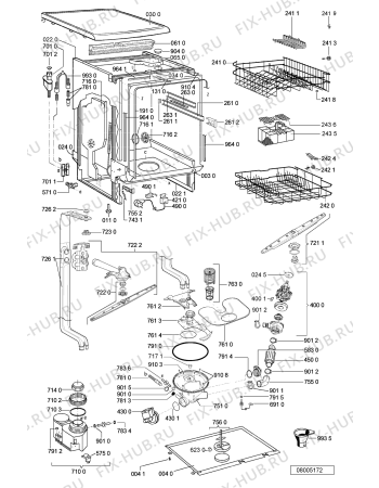 Схема №1 GSF 5000/5 EX WS с изображением Корзина для посудомойки Whirlpool 481231068034