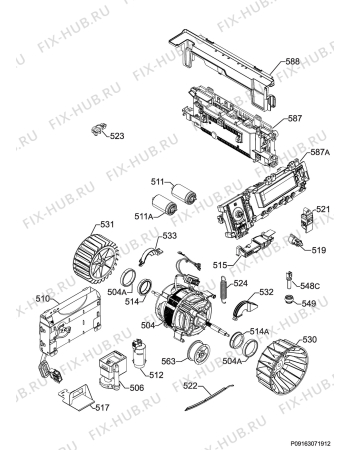 Схема №6 T76280AC с изображением Блок управления для сушильной машины Aeg 973916097094023