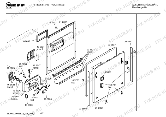 Схема №4 S4469S1RK с изображением Инструкция по эксплуатации для посудомойки Bosch 00527562