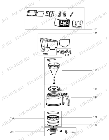 Взрыв-схема комплектующей Electrolux EKAM300 - Схема узла Accessories