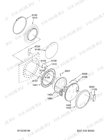 Схема №4 MHWZ600TW02 с изображением Резервуар для стиралки Whirlpool 480110100768