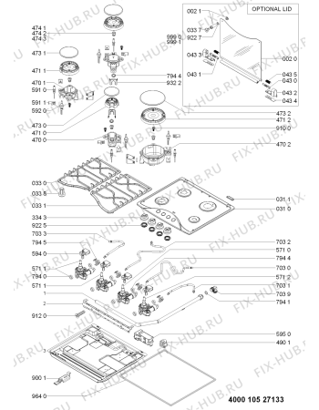Схема №1 AKM 526/AE с изображением Рукоятка для электропечи Whirlpool 481010512066