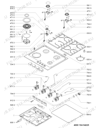 Схема №1 AKT699IX с изображением Втулка для плиты (духовки) Whirlpool 481010451437