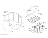 Схема №6 HSK66I42EQ P3 INOX GN 220V с изображением Задняя часть корпуса для плиты (духовки) Bosch 00239829