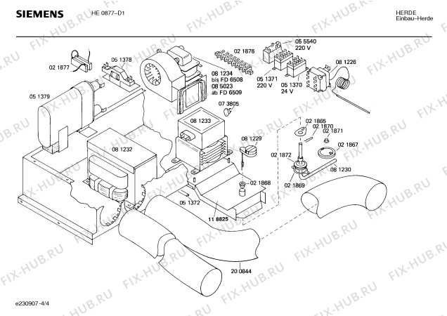 Схема №3 0750141134 HEE682R с изображением Панель для электропечи Siemens 00115761