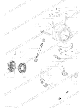 Схема №2 WA Premium 854 Z с изображением Запчасть для стиралки Whirlpool 481010793920