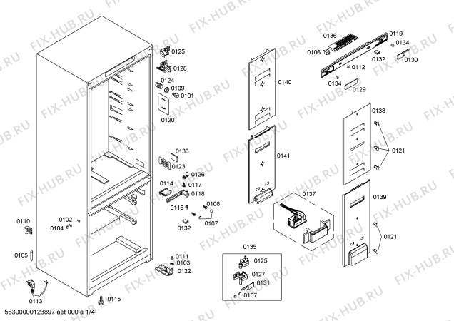 Схема №2 KGN46A00NE с изображением Ремкомплект для холодильной камеры Bosch 00608765