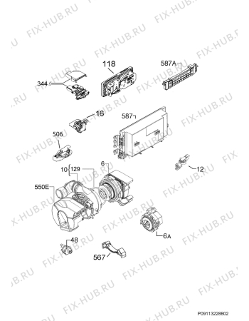 Схема №4 F55302M0 с изображением Панель для посудомойки Aeg 140060254020