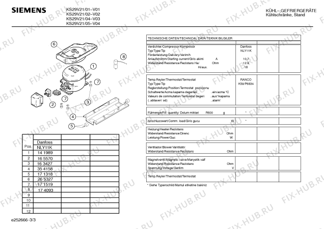 Схема №2 KS29V20IE с изображением Дверь для холодильной камеры Siemens 00236400