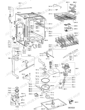 Схема №1 ADG 9490 PC с изображением Обшивка для посудомоечной машины Whirlpool 480140102215