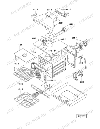 Схема №2 AKG 684 AV с изображением Фиксатор для электропечи Whirlpool 481946689108