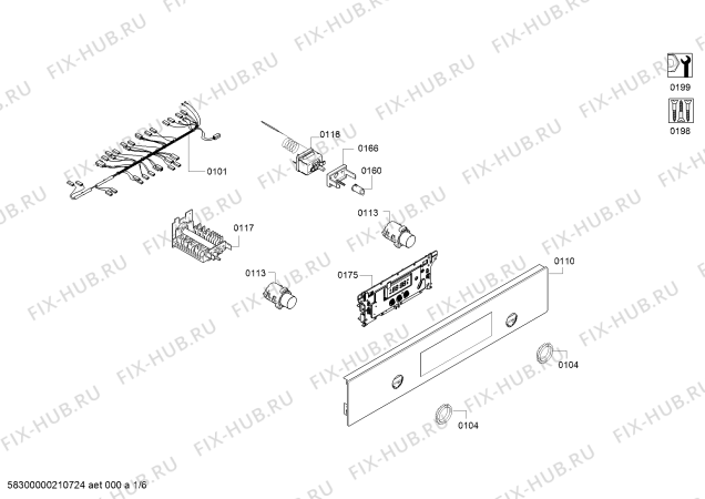 Схема №4 HBJ354ES0 с изображением Переключатель режимов для духового шкафа Bosch 12023078