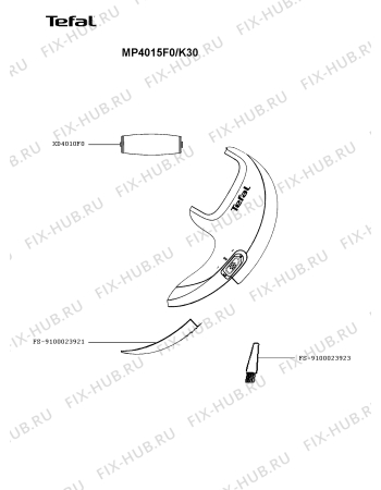 Схема №1 MP4015F0/K30 с изображением Наконечник для бритвы (эпилятора) Tefal FS-9100023921