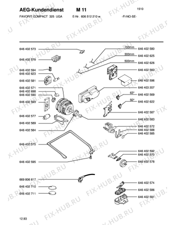 Схема №3 FAV COMP325 NSFS с изображением Дроссель для посудомойки Aeg 8996464027094