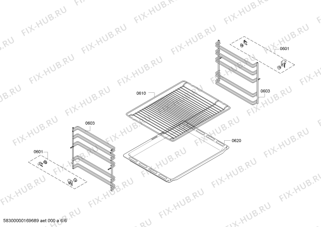 Взрыв-схема плиты (духовки) Siemens HE23AB521C - Схема узла 06