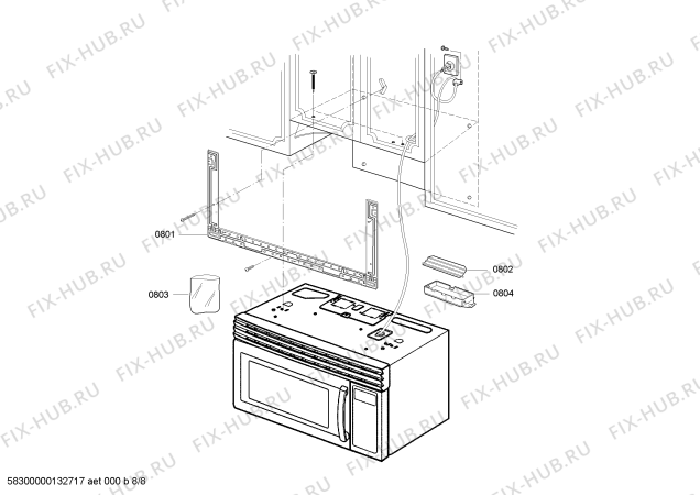 Схема №3 HMV9302 с изображением Ремкомплект для плиты (духовки) Bosch 00617135