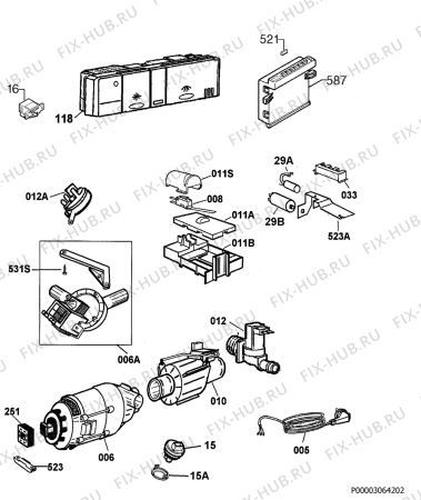 Схема №3 F55200VI0 с изображением Микромодуль для электропосудомоечной машины Aeg 973911566015021