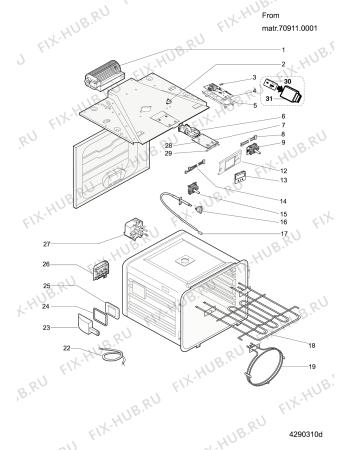 Схема №3 SY89PG (F053701) с изображением Наставление для плиты (духовки) Indesit C00271409