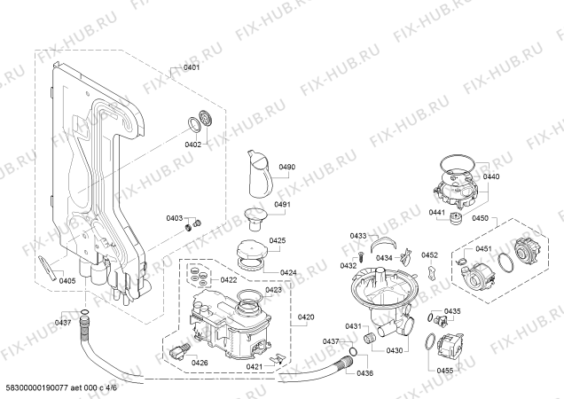 Схема №5 S21L60N0EU с изображением Передняя панель для посудомоечной машины Bosch 11010922