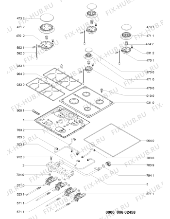 Схема №1 AKM 231/IX с изображением Труба для плиты (духовки) Whirlpool 480121104078