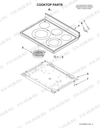 Схема №4 WFE381LVS с изображением Микромодуль для плиты (духовки) Whirlpool 482000011680