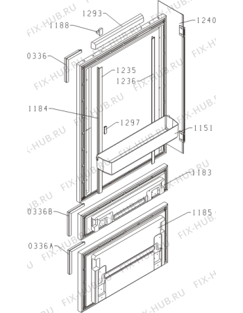 Схема №1 RF2826S (452842, HZLF3877) с изображением Дверь для холодильной камеры Gorenje 310788