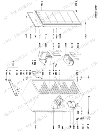 Схема №1 GKEA 2551 OPTIMA с изображением Корпусная деталь для холодильной камеры Whirlpool 481010504687