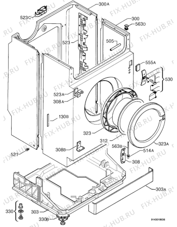 Взрыв-схема стиральной машины Zanussi ZWD2100 - Схема узла Housing 001