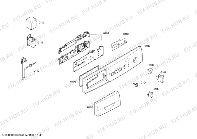 Схема №4 WFC1666IT -MAXX 4 comfort WFC1666 с изображением Панель управления для стиралки Bosch 00435218