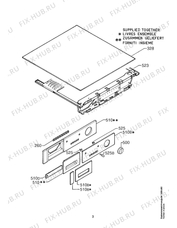 Взрыв-схема стиральной машины Aeg LAV1451VI-W - Схема узла Command panel 037