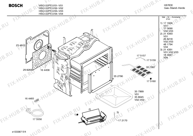 Схема №3 HM22580TR Siemens с изображением Пружина для плиты (духовки) Bosch 00174634