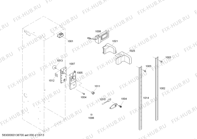 Схема №9 KBUIT4855E с изображением Вставка для посудомойки Bosch 00682951