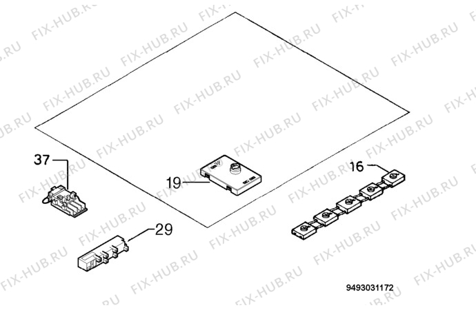 Взрыв-схема плиты (духовки) Aeg Electrolux 79850G-M - Схема узла Electrical equipment 268