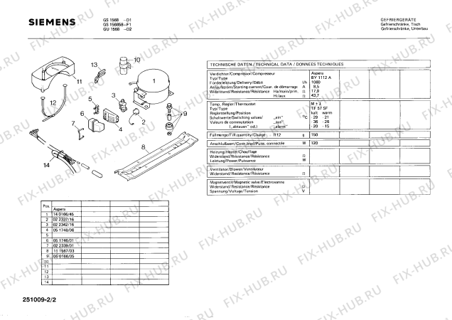 Взрыв-схема холодильника Siemens GS156858 - Схема узла 02