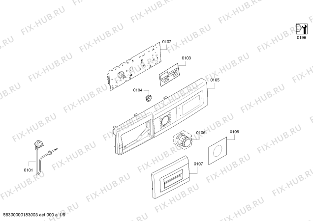 Схема №3 WM14T360BY, iQ 500 с изображением Наклейка для стиралки Siemens 00633897