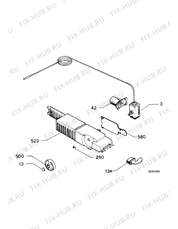 Взрыв-схема холодильника Zanussi ZI2161 - Схема узла Thermostat