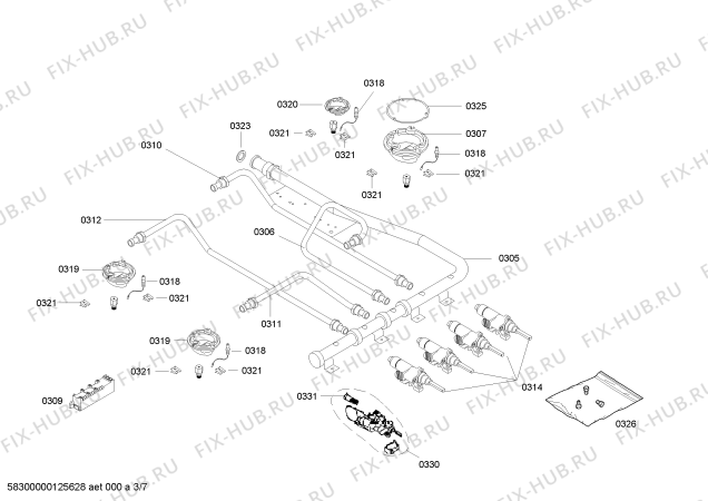 Схема №3 HSF222020E с изображением Изоляция для электропечи Bosch 00666844