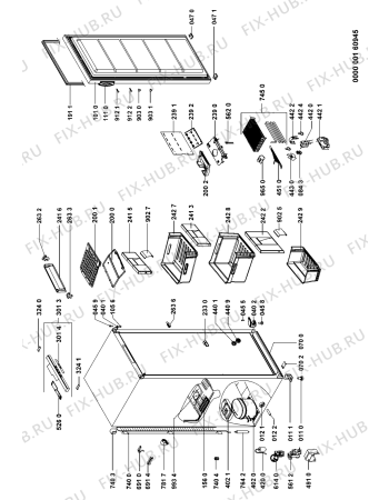 Схема №1 MSGN 213 A с изображением Панель управления для холодильной камеры Whirlpool 481245228886