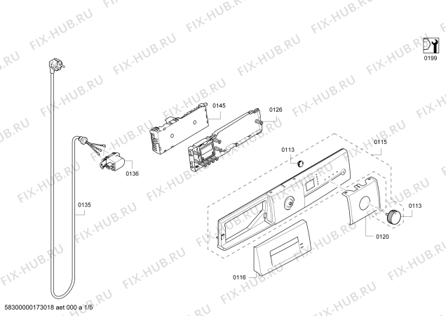 Схема №4 WM14Y540GR iQ 800 с изображением Крепежный набор для стиральной машины Bosch 00630817