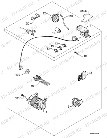 Взрыв-схема стиральной машины Aeg Electrolux LVMT3080 - Схема узла Electrical equipment 268