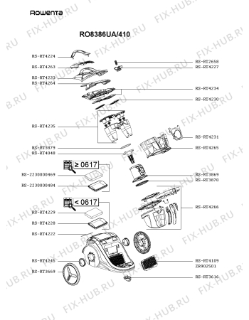 Схема №2 RO8386UA/410 с изображением Щёточка для электропылесоса Rowenta RS-2230000315