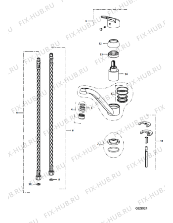 Схема №1 MM2THHA (F084540) с изображением Другое для смешивателя Indesit C00309240