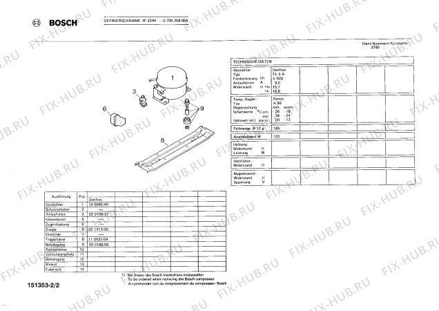 Взрыв-схема холодильника Bosch 0705204056 IF2244 - Схема узла 02