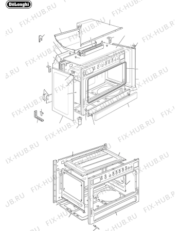 Схема №3 DEF909GW с изображением Кабель для плиты (духовки) DELONGHI 1132160